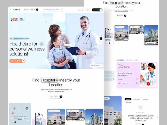 Wellness | Website design | landing page design