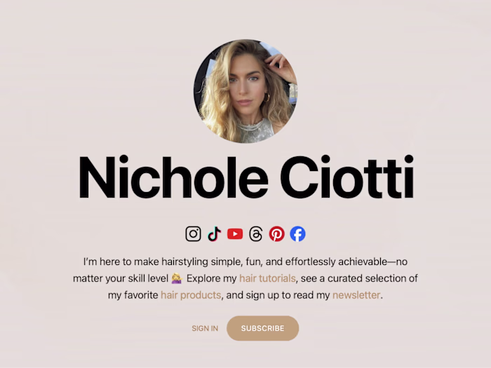 Built NicholeCiotti.com (http://NicholeCiotti.com) and manage