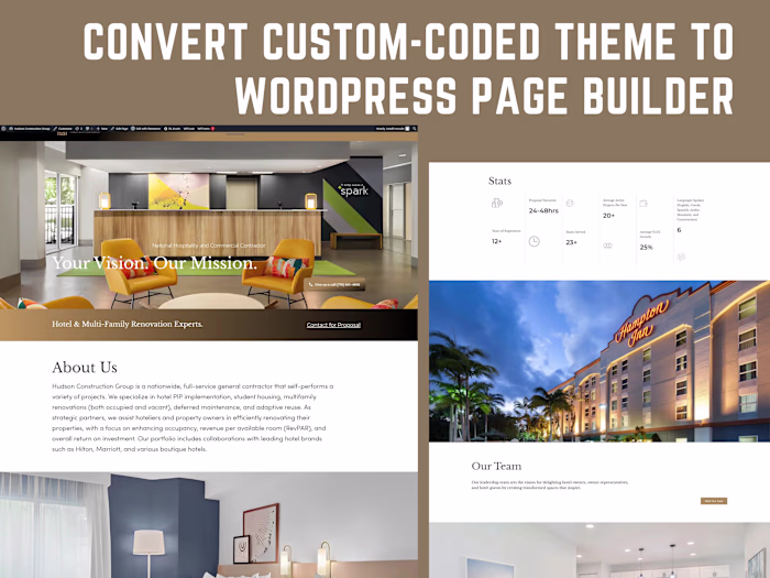 Convert Custom-Coded Theme to WordPress Page Builder