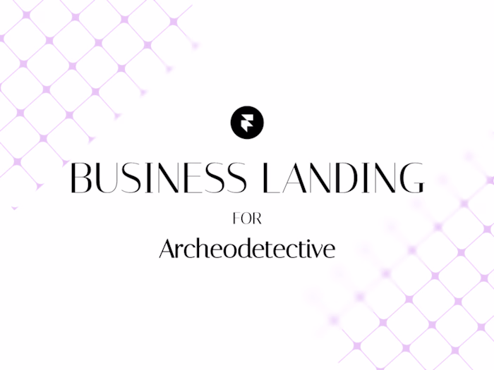 Business Landing Page for Archeodetective