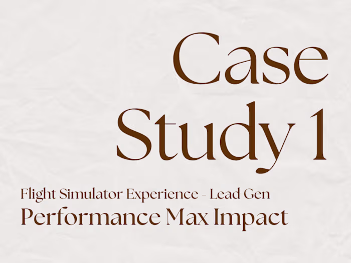 Performance Max Campaign for Flight Simulator Leads