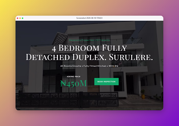 Premium Real Estate Property Listing Page