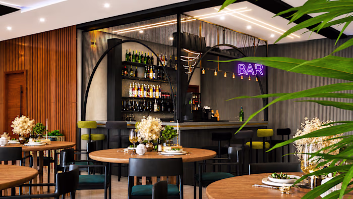 A bar and resturant interior design for a client. LOCATION: ...