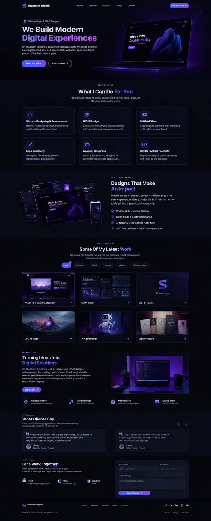 I create modern digital experiences
