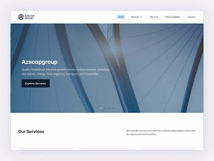 Azscorp Group - Corporate WordPress Website Design & Build