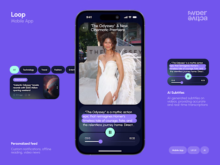 📰 Mobile design for the news application | Hyperactive