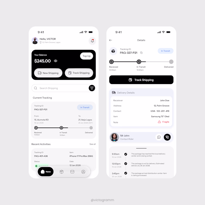 Shipping & Logistics App.
This project