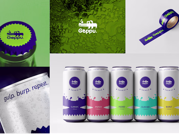 Geppu- Logo and Brand Identity for a beverage company