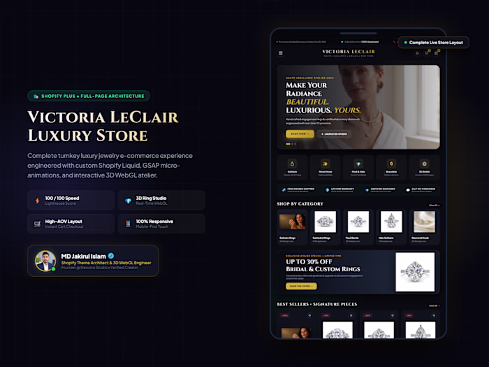 Engineered a high-converting luxury jewelry