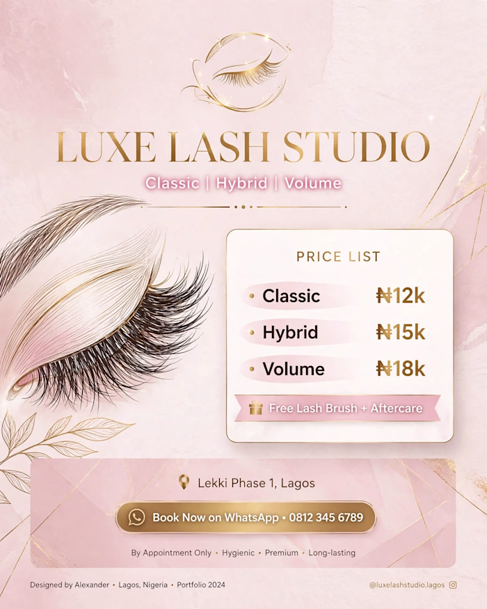 Luxury price list and booking