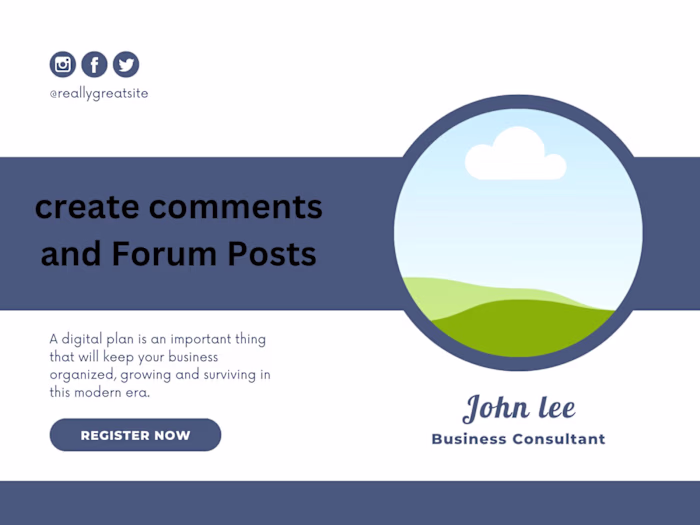 Create comments and Forum Posts