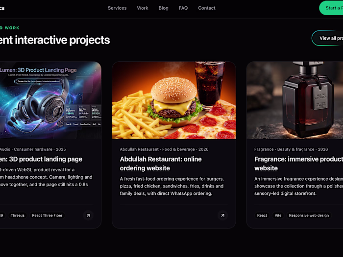 Codeics — 3D, AI & WordPress Web Developer