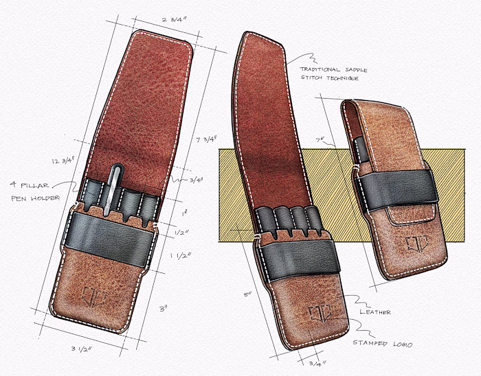 Premium Leather Pen Keeper