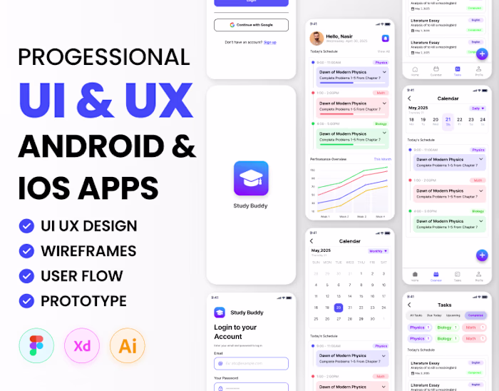 Study Planner App – UI/UX Design