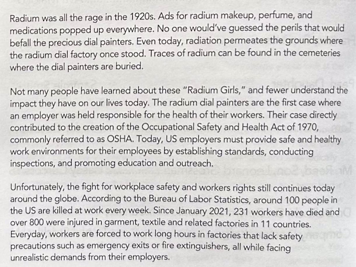 These Shining Lives Dramaturg's Program Note