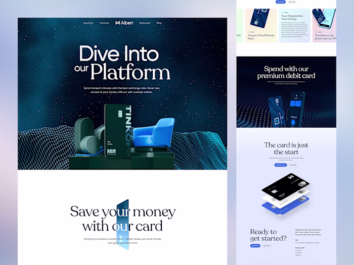 Fintech Landing Page UI/UX -
