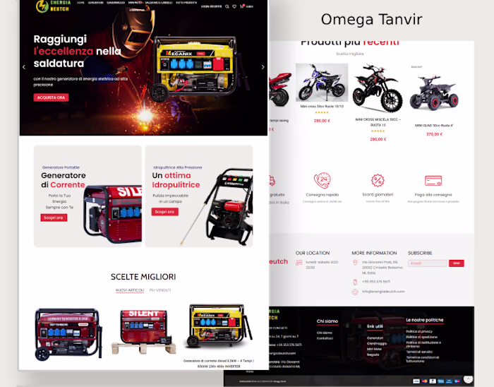 Generator eCommerce-website