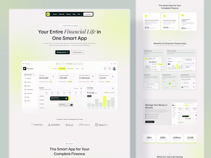 Finance SaaS Website Design