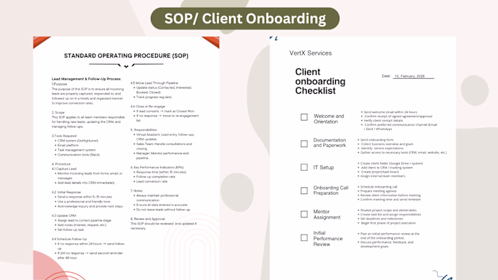 SOP Creation & Client Onboarding