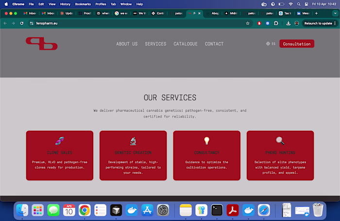 https://fenopharm.eu/  Website w. Firebase