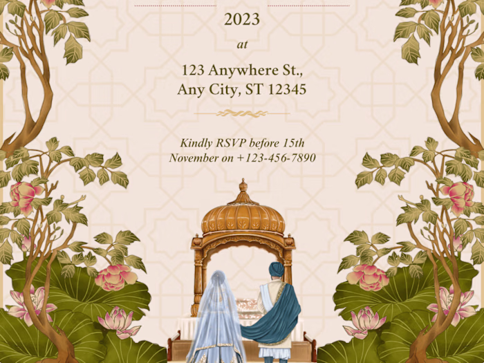 Wedding invitation card 