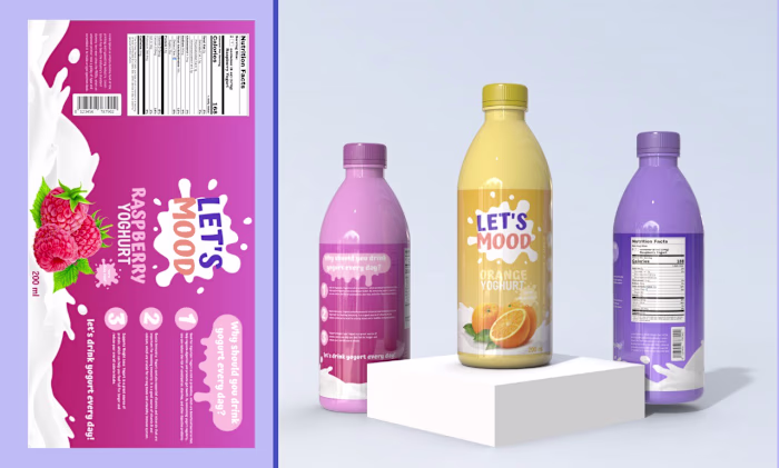 Label bottle design