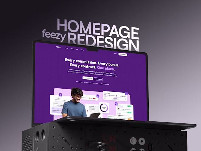 Feezy.io Landing Page Design for Education Agents