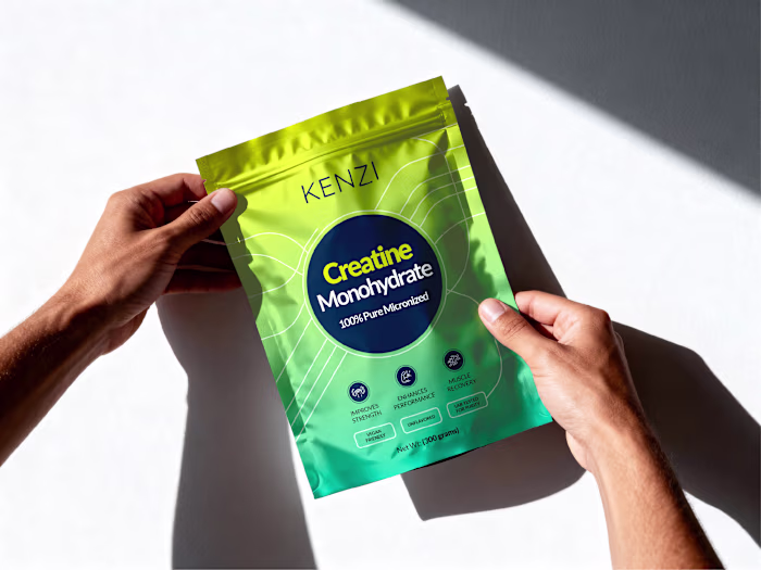 Creatine Monohydrate Pouch Packaging Design