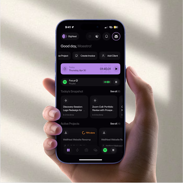 GigNest – Manage Freelancing like a pro.