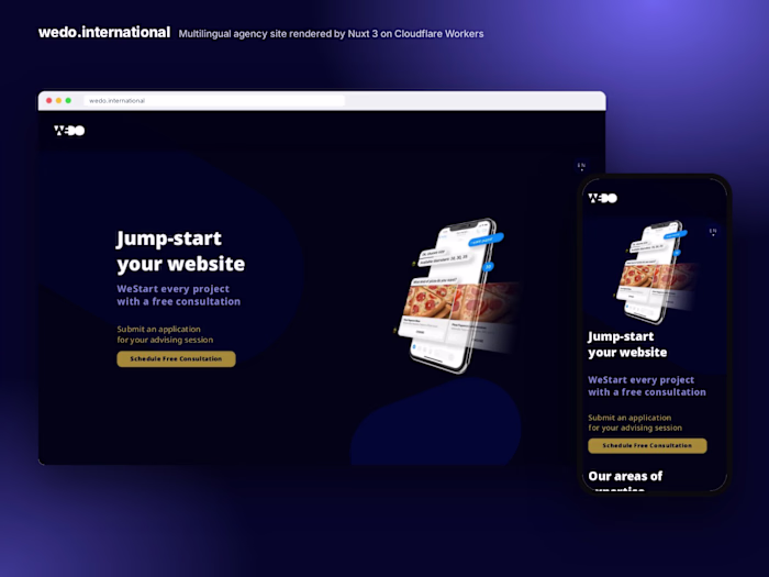wedo.international — Corporate website · Nuxt 3 on Cloudflare