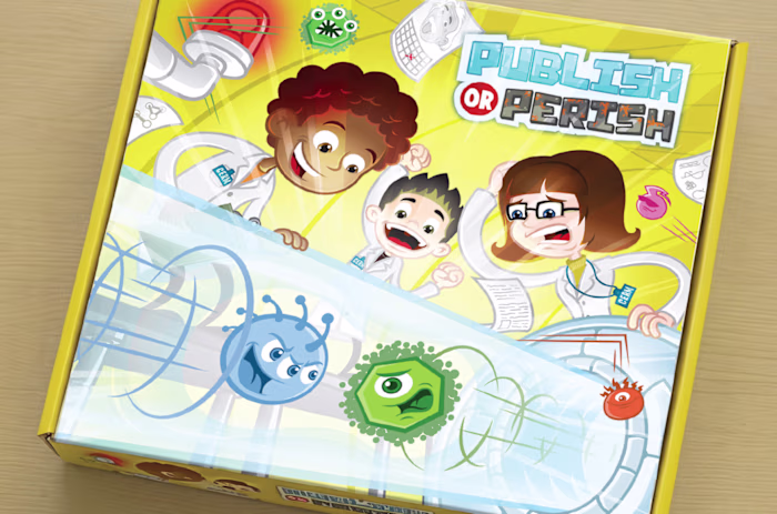 Publish or Perish Board Game Box Cover