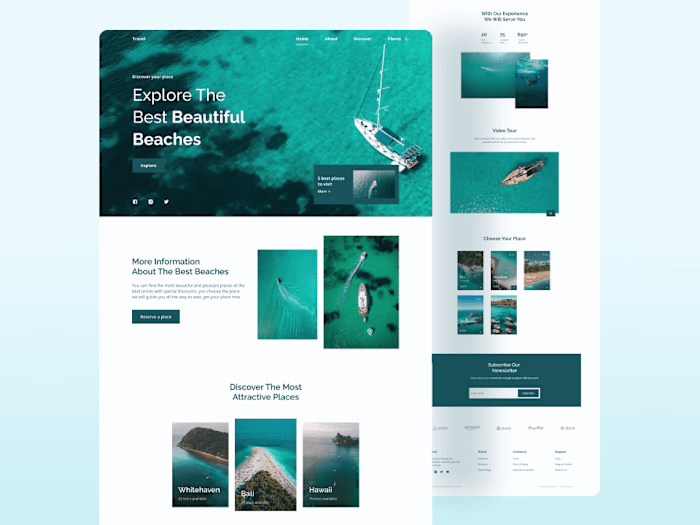 Make a responsive travel website