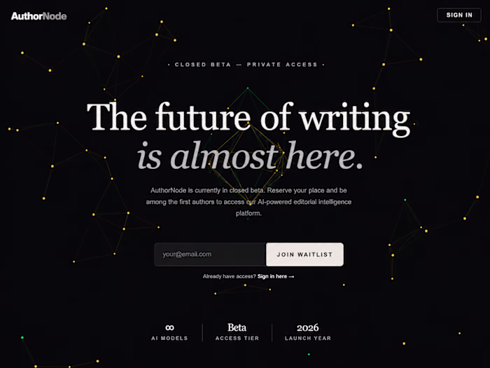 Designed and developed AuthorNode™ Intelligence