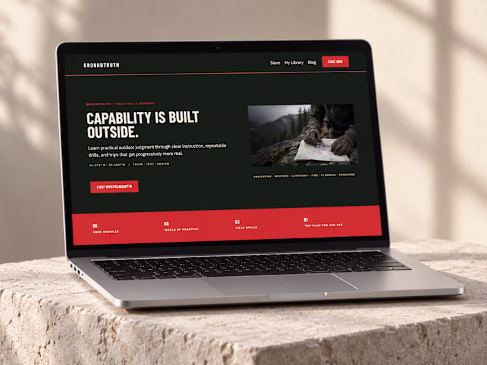 Groundtruth — Kajabi Outdoor Skills Academy Website