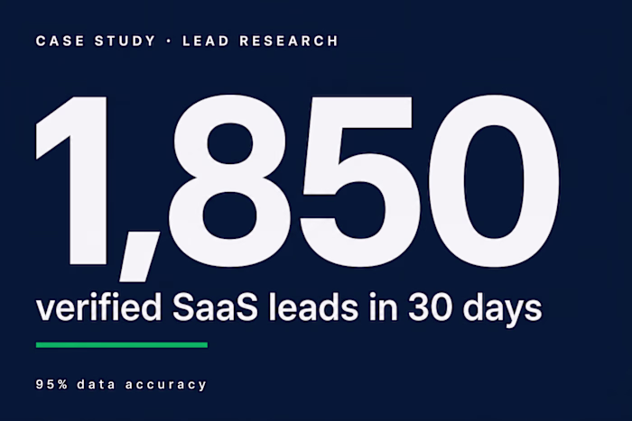 1,850 Verified SaaS Leads in 30 Days — 95% Accuracy