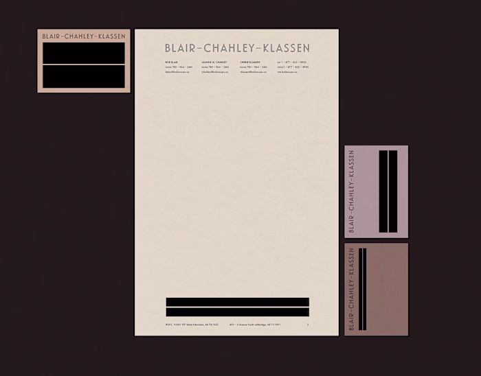 Blair – Chahley – Klassen Legal Branding