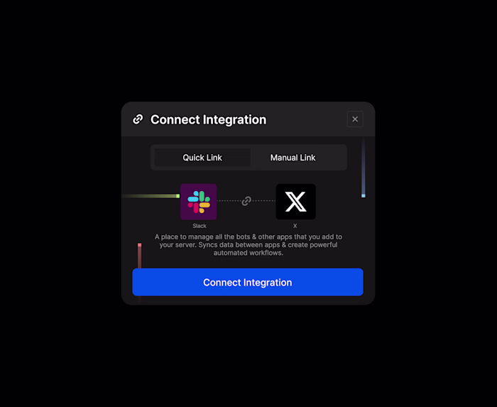 Integration modal