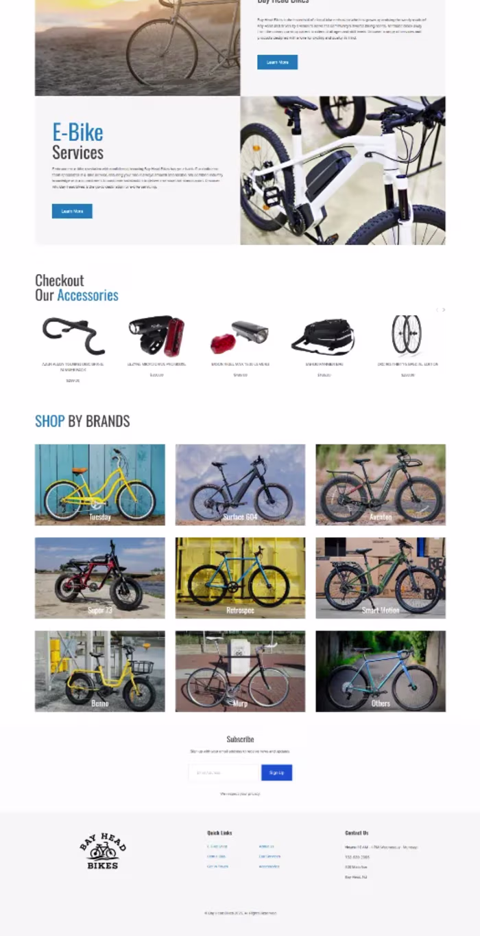 Custom Webflow Website Design for Your Local Bike Shop