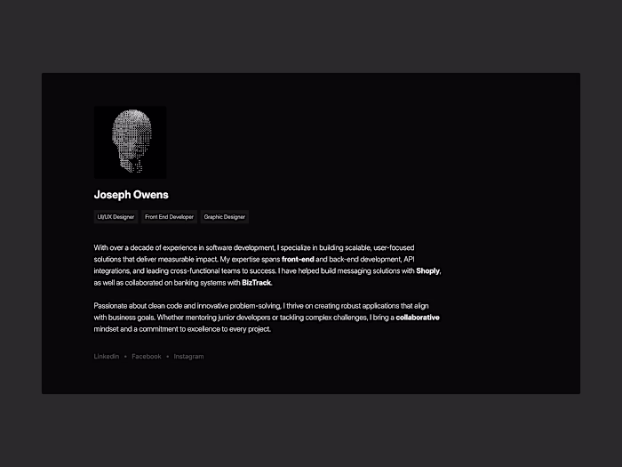 Developer Portfolio (Framer website)