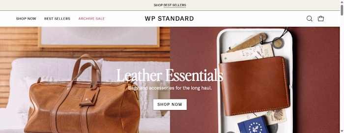 WP Standard Leather Goods Shopify Store