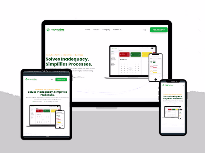 Monates Landing Page | Web Design