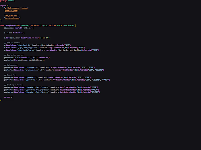 Custom Golang REST API
