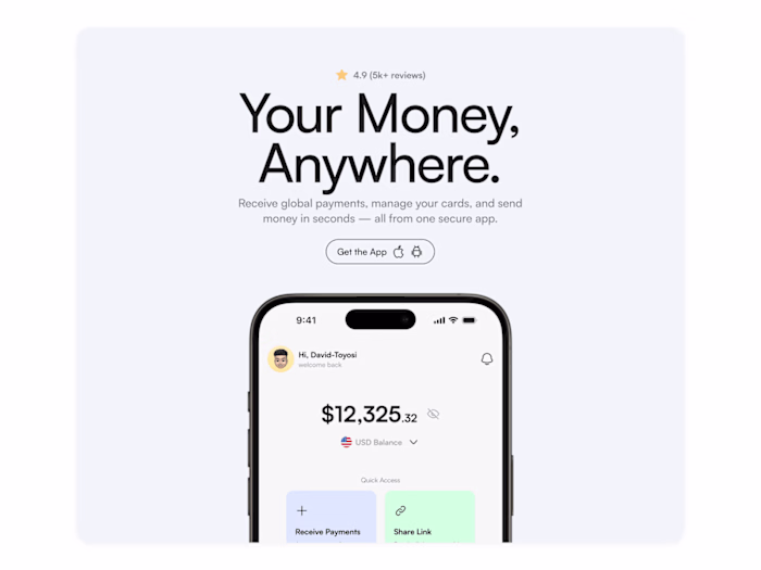 Vaulta - Fintech Landing Page Design