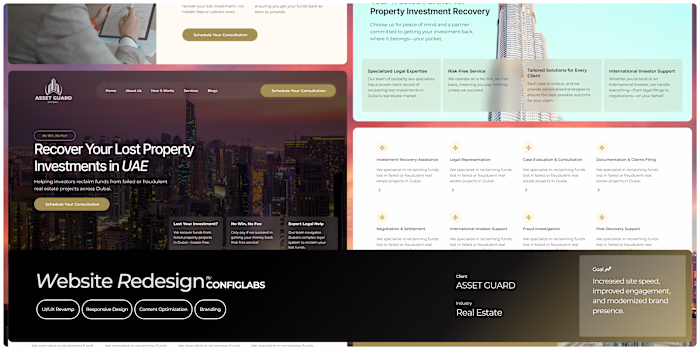 Asset Guard DXB Website UIUX Design