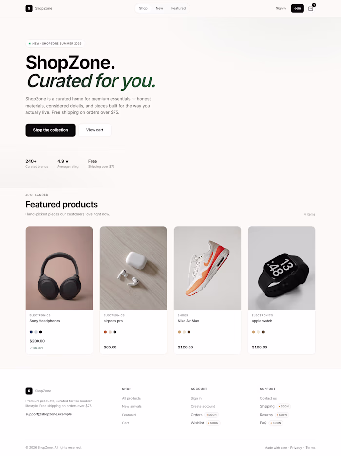 A full-stack e-commerce application with