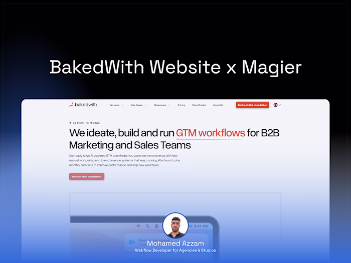 BakedWith Website | Mo x Magier