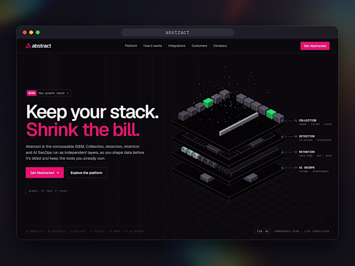 Abstract: security product site concept, designed in Figma