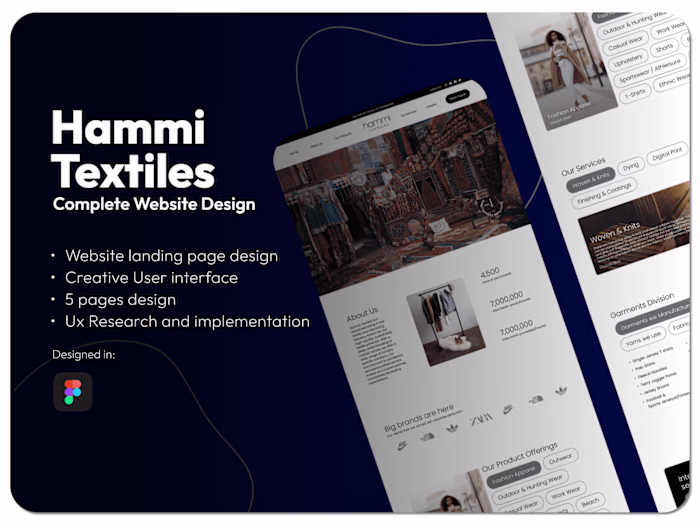 Textile Website design
