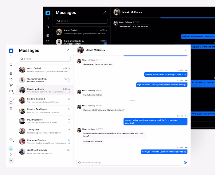 Messenger Light & Dark Theme