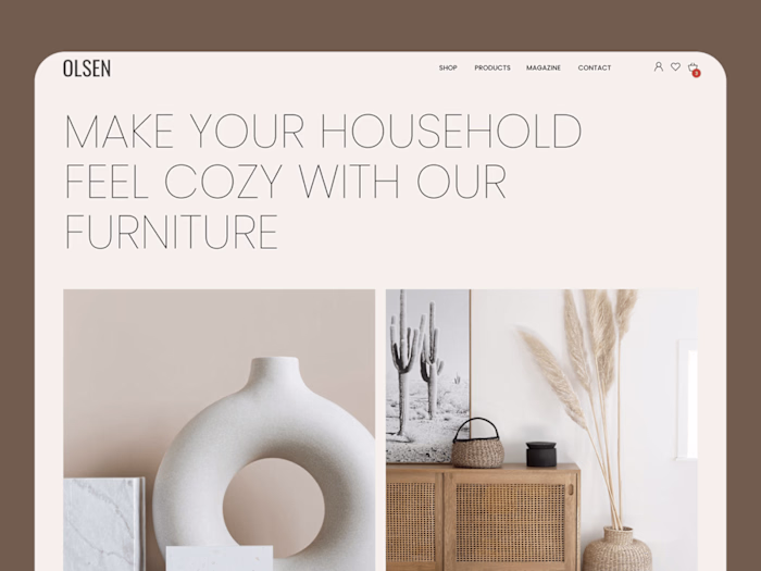 Olsen E-commerce Figma website design